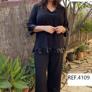 Conjunto pepa tallas curvy ultima Unidad en Negro 2XL (56/58) - Negro, 2XL