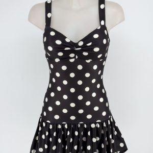 Vestido de lunares corto varios colores - Negro