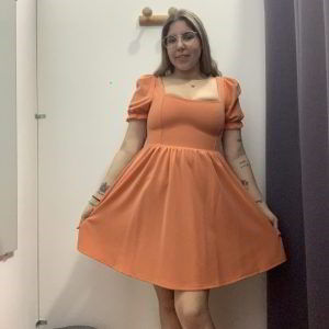 Vestido Abril 3 colores - naranja calabaza