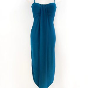 Vestido Carmela 4 tonos - petroleo