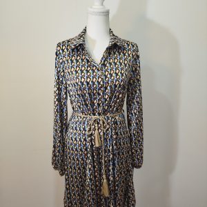 Vestido Ochentero estampado - Negro