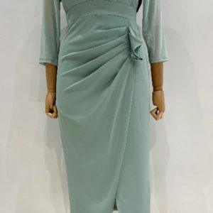 Vestido midi Almeria (Talla grande) De L hasta la 3XL - verde agua, 3XL