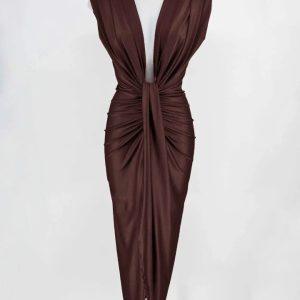 Vestidos Praga - marrón chocolate